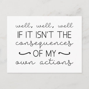 Folgen meiner Handlungen Postkarte