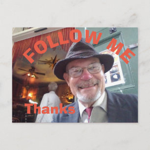 Folgen Sie dem Café Postcard Postkarte