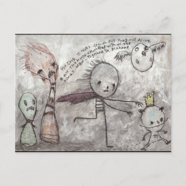 Folgen Sie dem König Postkarte (Vorderseite)