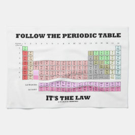 Folgen Sie dem Periodensystem, das es ist das Geschirrtuch