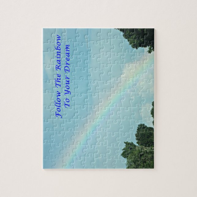 Folgen Sie dem Regenbogen zu Ihrem Traumpuzzle Puzzle (Vertikal)