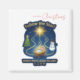 Folgen Sie dem Stern Labyrinth Spiel Weihnachten G Magnet
