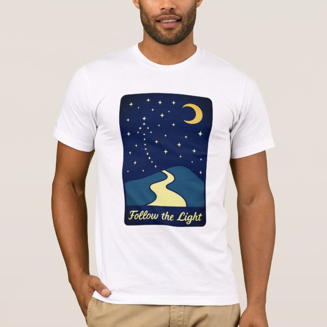 Folgen Sie dem T-Shirt Light Retro Star (Vorderseite)