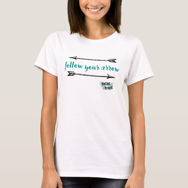 Folgen Sie dem T-Shirt nach dem Pfeil (Vorderseite)