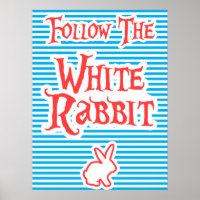 Folgen Sie dem Weißen Kaninchen, dem Typografie-Po