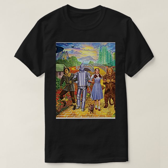 Folgen Sie dem Yellow Brick Road Wizard von Oz T-Shirt (Design vorne)