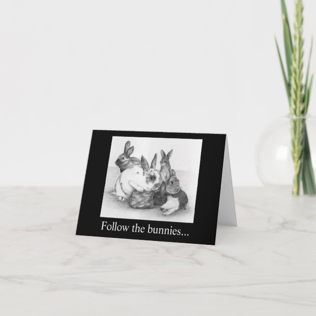 Folgen Sie den Osterbüschen, sie haben die Schokol Karte (Vorderseite)