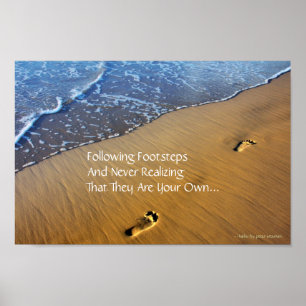 Folgen Sie den Schritten Modernes Haiku-Poster Poster