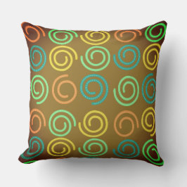 Folgen Sie der Farbe der Spiralen Kissen