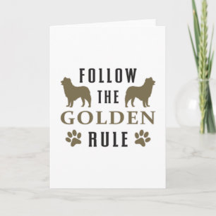 Folgen Sie der Golden Rule Retriever Dog Lover Fun Karte