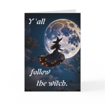 Folgen Sie der Hexeneinladungs-Karte