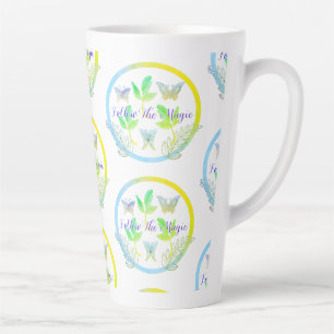 Folgen Sie der magischen Latte-Tasse Milchtasse