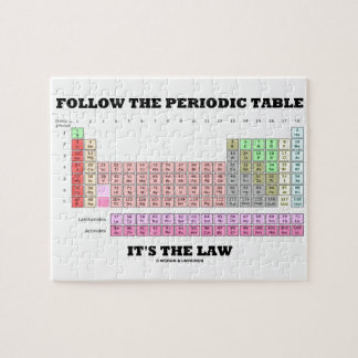 Folgen Sie der Periodischen Tabelle Es ist das Ges Puzzle