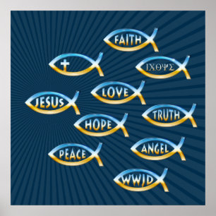 Folgen Sie ihm   Christlich Inspiration Poster