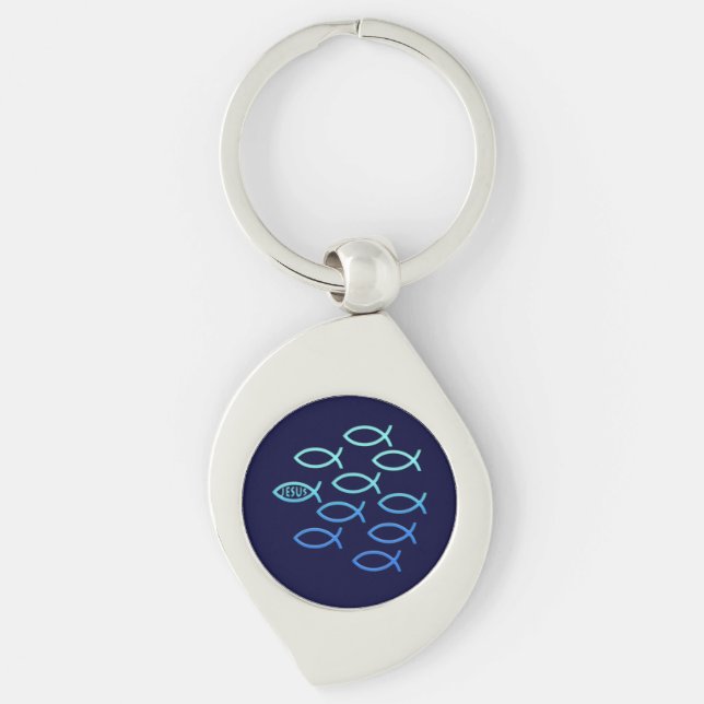 Folgen Sie ihm - Ichthus Design Schlüsselanhänger (Vorderseite)