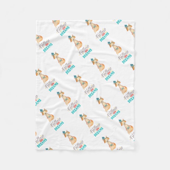 Folgen Sie Ihrem Dreams Fox Fleecedecke (Vorderseite)