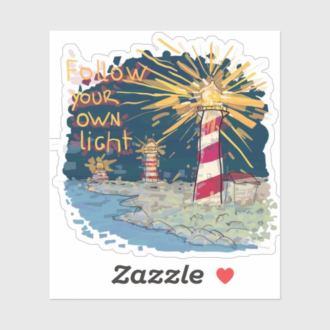 Folgen Sie Ihrem eigenen Licht Aufkleber (Blatt)