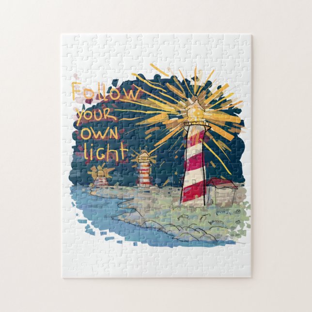 Folgen Sie Ihrem eigenen Licht Puzzle (Vertikal)