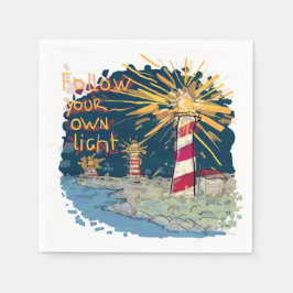 Folgen Sie Ihrem eigenen Licht Serviette