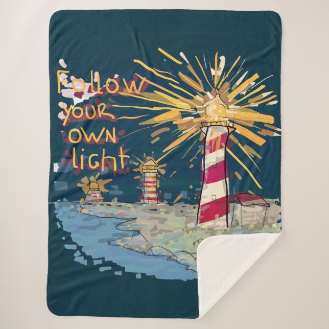 Folgen Sie Ihrem eigenen Licht Sherpadecke (Vorderseite)