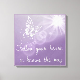 Folgen Sie Ihrem Herzen es weiß, wie die Leinwand