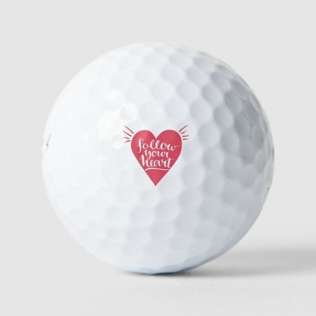Folgen Sie Ihrem Herzen Golfball (Vorderseite)