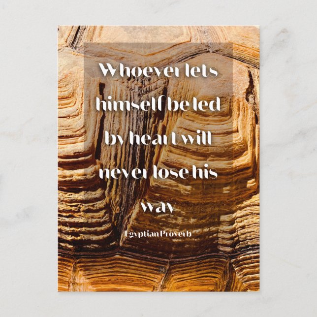 Folgen Sie Ihrem Herzen Inspiration ägyptisches Sp Postkarte (Vorderseite)