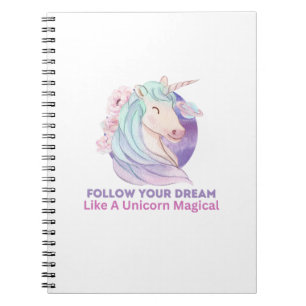 Folgen Sie Ihrem Traum wie ein Einhorn-Zauber Notizblock