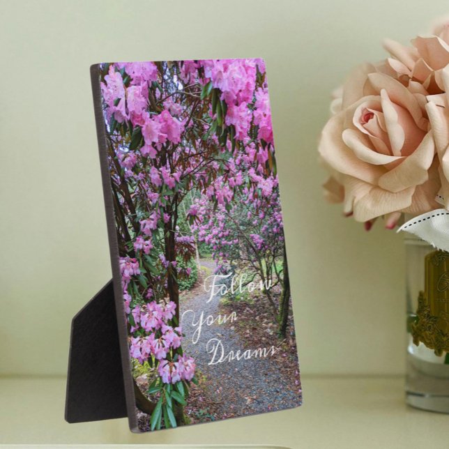 Folgen Sie Ihrem traumhaften Zitat-Garten-Pfad Fotoplatte (In Situ Angled)