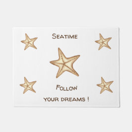Folgen Sie Ihren Träumen Aquarell Seatime Starfish Fußmatte