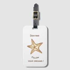 Folgen Sie Ihren Träumen Aquarell Seatime Starfish Gepäckanhänger