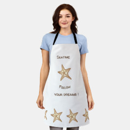 Folgen Sie Ihren Träumen Aquarell Seatime Starfish Schürze