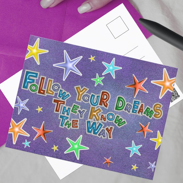 Folgen Sie Ihren Träumen, die sie wissen, wie Zita Postkarte (Von Creator hochgeladen)