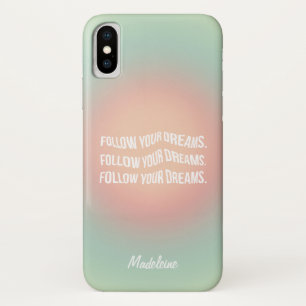 Folgen Sie Ihren Träumen Pastel Gradient Motiviere Case-Mate iPhone Hülle