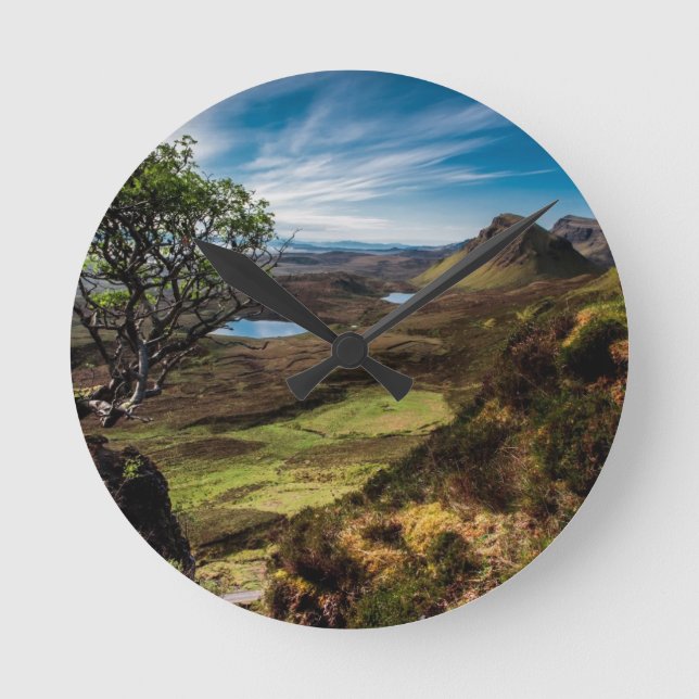 Folgen Sie Ihren Träumen! Runde Wanduhr (Vorderseite)