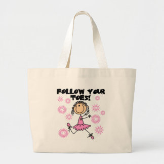 Folgen Sie Ihren Zehe-Ballerina-T-Shirts und Jumbo Stoffbeutel