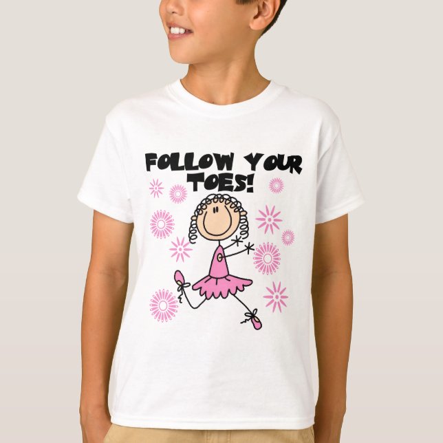 Folgen Sie Ihren Zehe-Ballerina-T-Shirts und T-Shirt (Vorderseite)