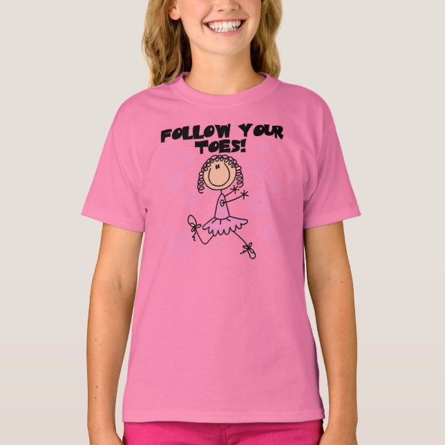 Folgen Sie Ihren Zehen T-Shirt (Vorderseite)
