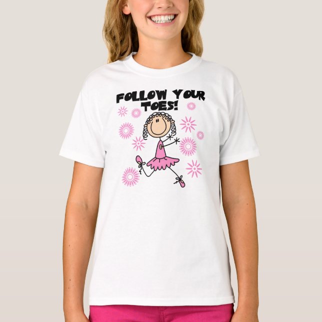 Folgen Sie Ihren Zehen T-Shirt (Vorderseite)