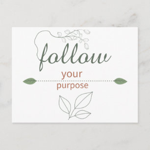 Folgen Sie Ihrer Bestimmung Inspirations-Postkarte Postkarte