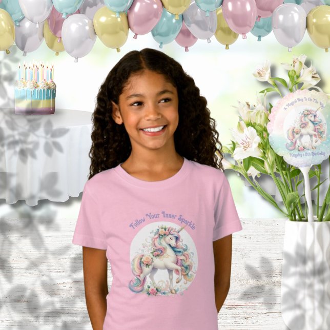 Folgen Sie Ihrer inneren Sparkle Rainbow Unicorn P T-Shirt (Follow Your Inner Sparkle Rainbow Unicorn Pastel T-Shirt)