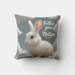 Folgen Sie Ihrer Natur (Kaninchen) Kissen