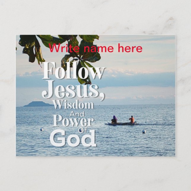 Folgen Sie Jesus Natureview Personalisiert Postcar Postkarte (Vorderseite)
