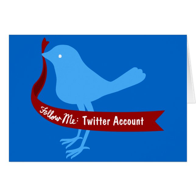 Folgen Sie mein tweeten Karte (Vorderseite (Horizontal))