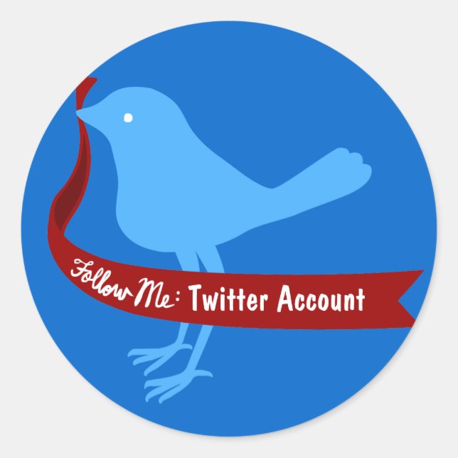 Folgen Sie meinem Getweetet Aufkleber (Vorderseite)