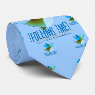 Folgen Sie mir bei Ihrer Twitter-Adresse Krawatte