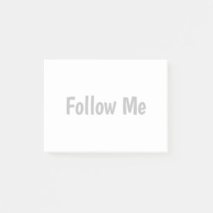 Folgen Sie mir den Post-It-Hinweisen Post-it Klebezettel