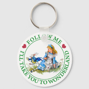 FOLGEN SIE MIR, ICH BITTE SIE NACH WONDERLAND SCHLÜSSELANHÄNGER