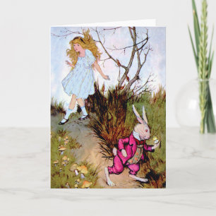 Folgen Sie mir - ich bringe Sie nach Wonderland! Feiertagskarte