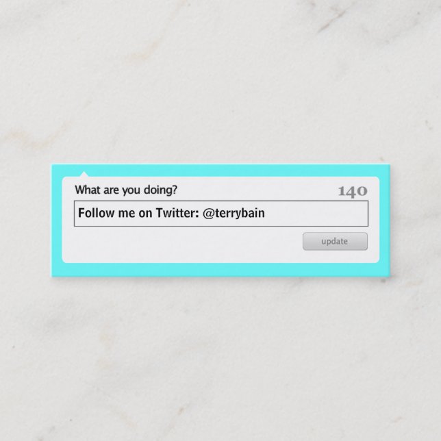 Folgen Sie mir Mini Visitenkarte (Vorderseite)